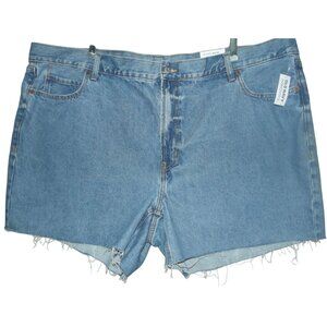Old Navy Jean Shorts Womens 24x5"inseam High Rise Slouchy Straight denim cut off